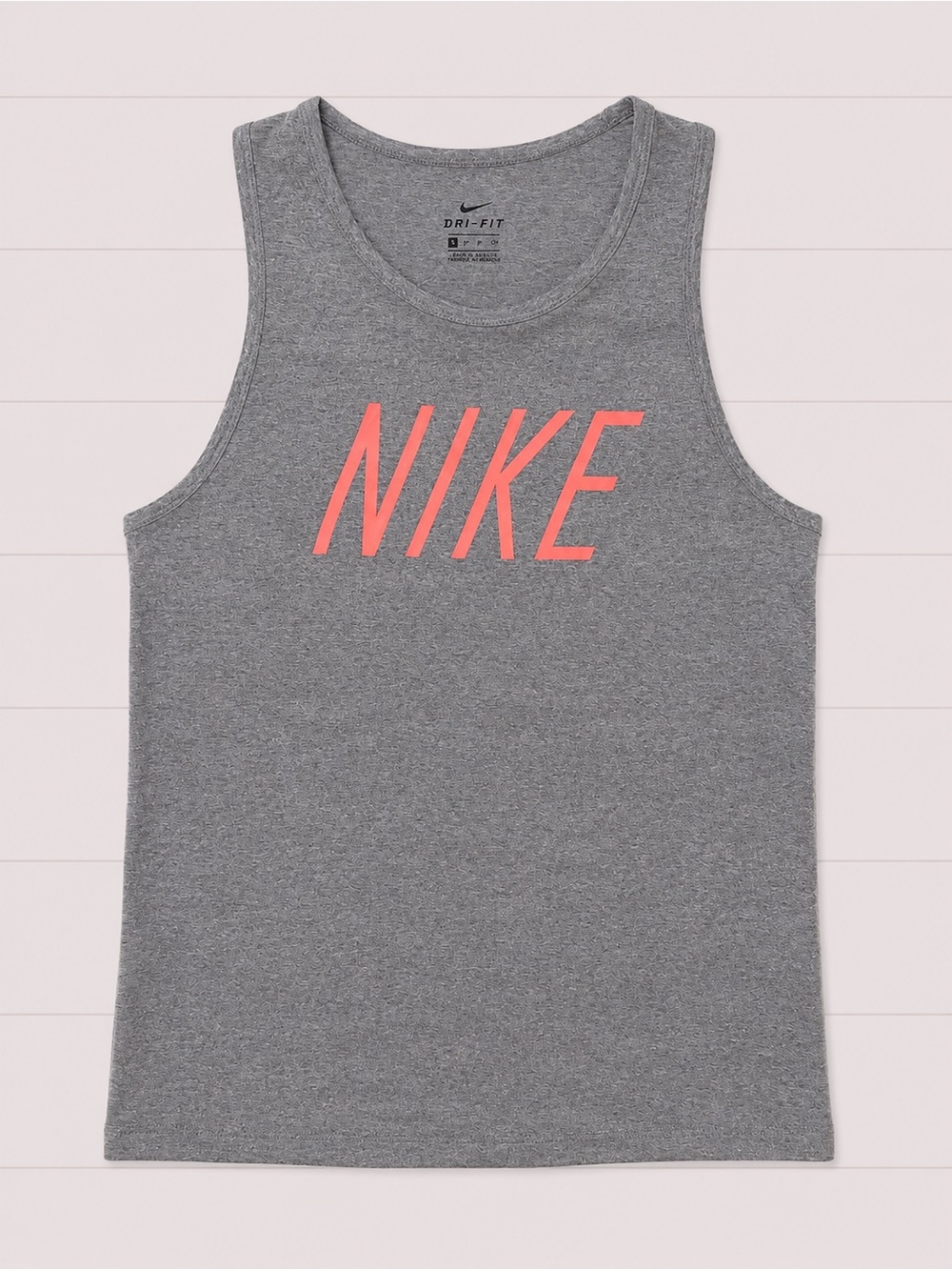 Nike Grey Tank with Coral Logo